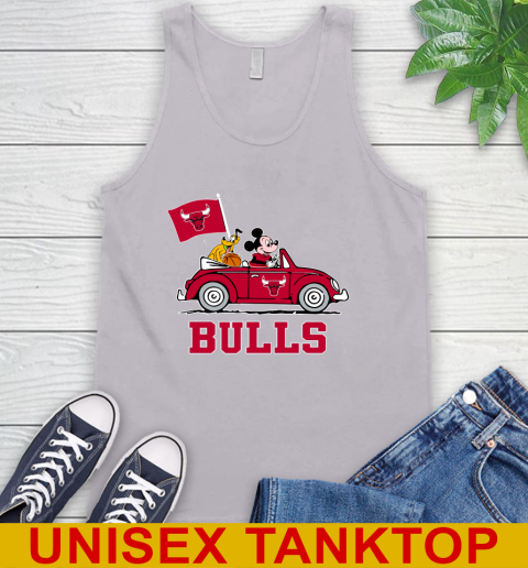 NBA Basketball Chicago Bulls Pluto Mickey Driving Disney Shirt Tank Top 4