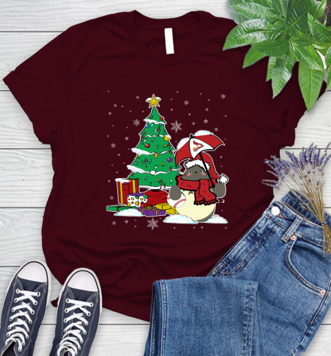 St.Louis Cardinals MLB Baseball Cute Tonari No Totoro Christmas Sports (1) Women's T-Shirt 7