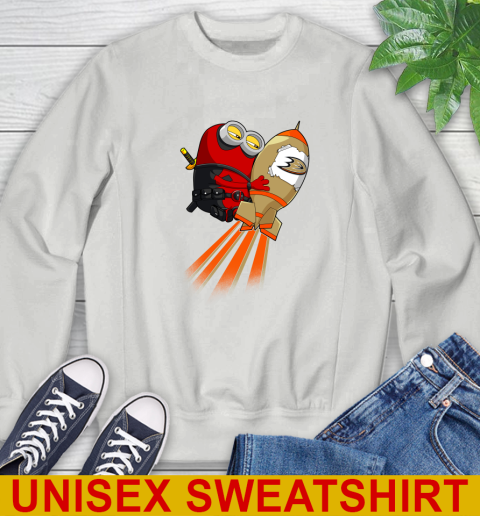 NHL Hockey Anaheim Ducks Deadpool Minion Marvel Shirt Sweatshirt 5