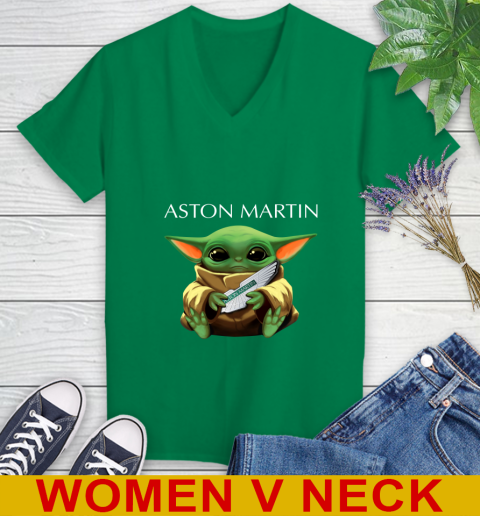 Star Wars Baby Yoda Hugs Aston Martin Car Shirt 77