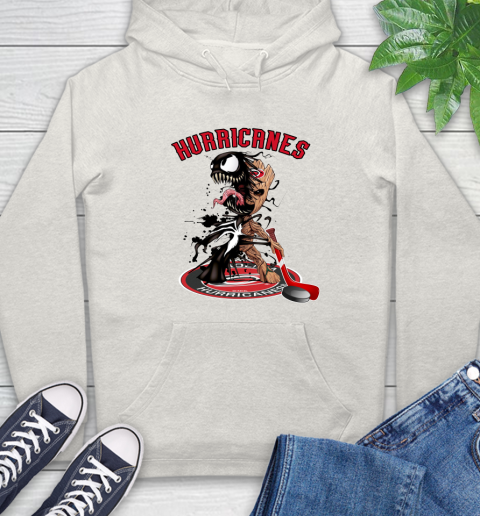 NHL Carolina Hurricanes Hockey Venom Groot Guardians Of The Galaxy Hoodie 12
