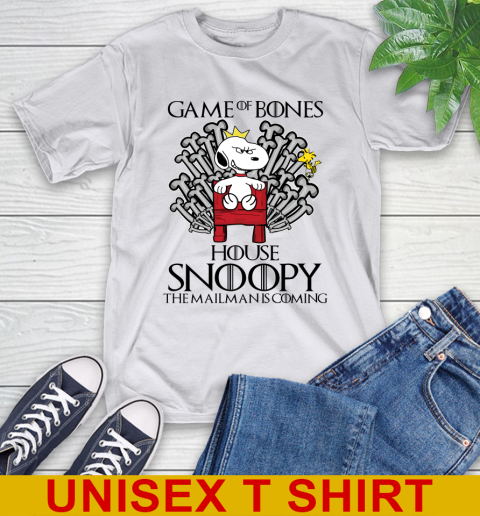 Game of bones house snoopy the mailman is coming tshirt 12