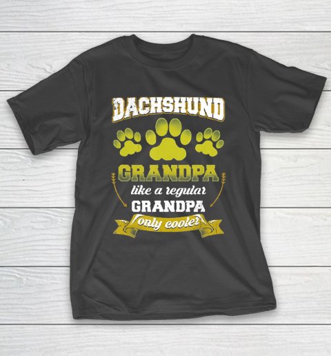 Grandpa Funny Gift Apparel  Mens Dachshund Grandpa Like A Regular Grandp T-Shirt