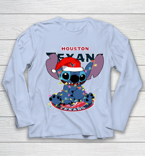 Houston Texans NFL Football noel stitch Christmas Youth Long Sleeve 5