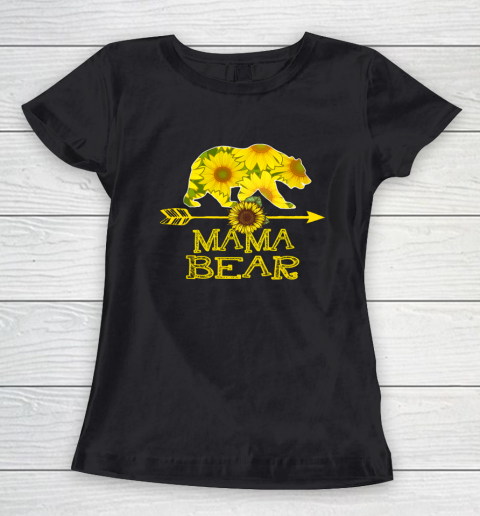 Mama Bear Sunflower T Shirt Funny Mother Father Gift Women's T-Shirt