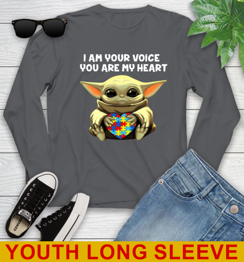 I Am Your Voice You Are My Heart Baby Yoda Autism Awareness Shirt 125