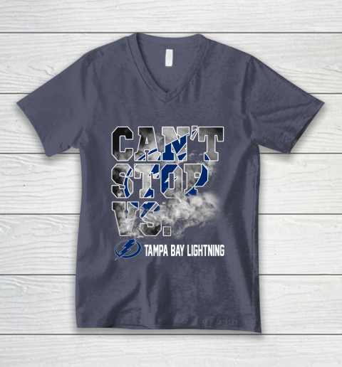 NHL Tampa Bay Lightning Hockey Can't Stop Vs V-Neck T-Shirt 7