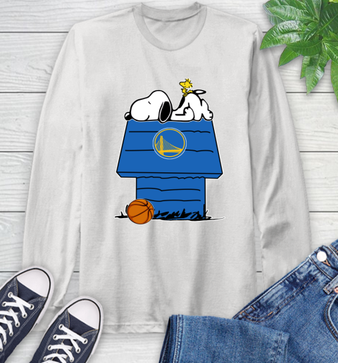 Golden State Warriors NBA Basketball Snoopy Woodstock The Peanuts Movie Long Sleeve T-Shirt
