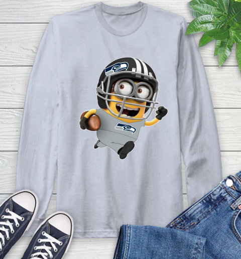 NFL Seattle Seahawks Minions Disney Football Sports Long Sleeve T-Shirt 6