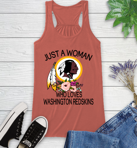 NFL Just A Woman Who Loves Washington Redskins Football Sports Racerback Tank 2