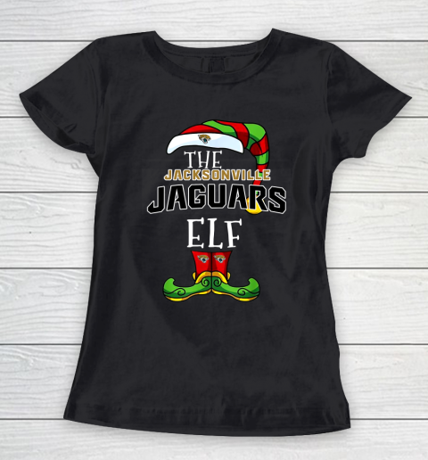 Jacksonville Jaguars Christmas ELF Funny NFL Women's T-Shirt