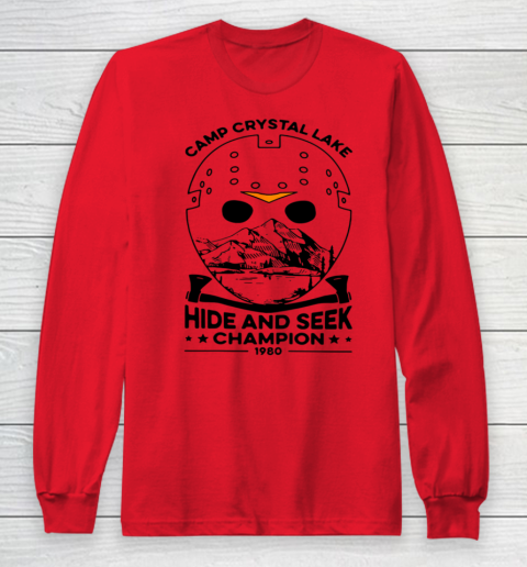 Camp Hide And Seek Champion Crystal Lake 1980 Halloween Long Sleeve T-Shirt 7