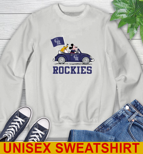MLB Baseball Colorado Rockies Pluto Mickey Driving Disney Shirt Sweatshirt 5