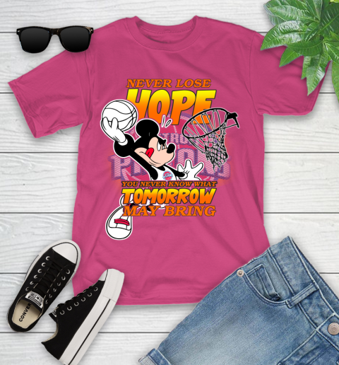 Detroit Pistons NBA Basketball Mickey Disney Never Lose Hope Youth T-Shirt 11