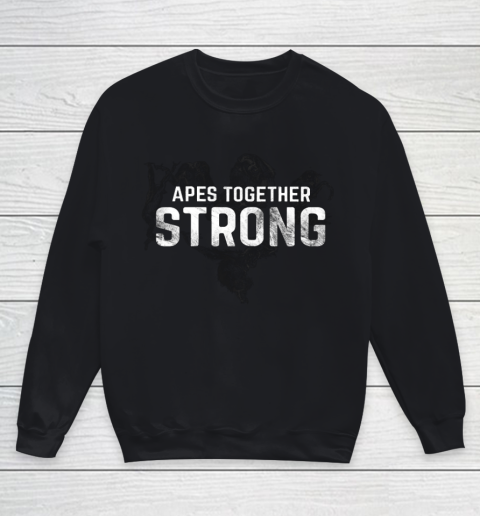 Apes Together Strong War Graphic Youth Sweatshirt