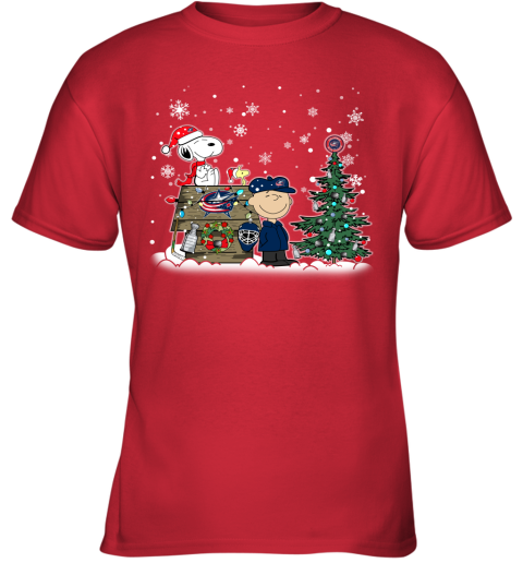 NHL Columbus Blue Jackets Snoopy Charlie Brown Woodstock Christmas Stanley Cup Hockey T Shirt 6Y6Bq0wVP2o youth t shirt 26 95 151514 front red