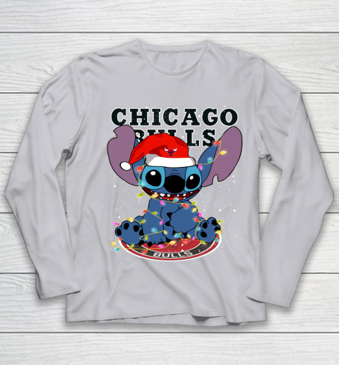 Chicago Bulls NBA noel stitch Basketball Christmas Youth Long Sleeve 3