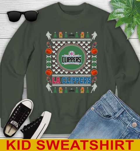 LA Clippers Merry Christmas NBA Basketball Loyal Fan Youth Sweatshirt 8