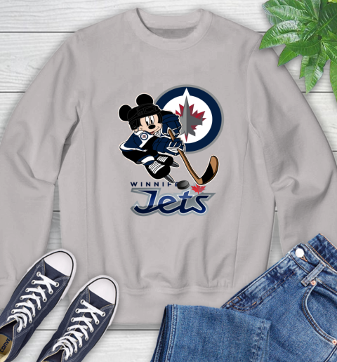 NHL Winnipeg Jets Mickey Mouse Disney Hockey T Shirt Sweatshirt 12