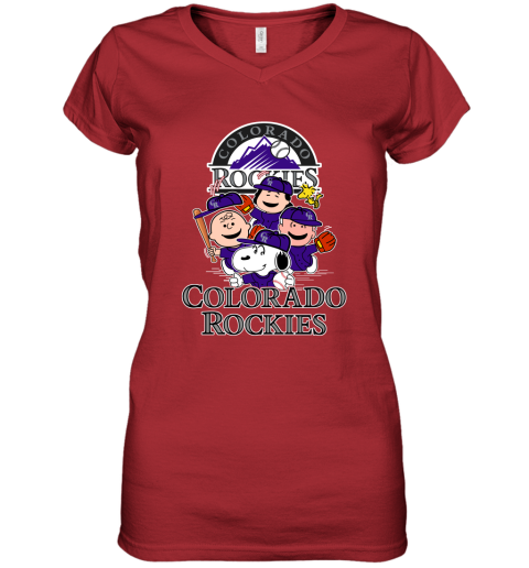 Peanuts Charlie Brown And Snoopy Playing Baseball Colorado Rockies shirt -  Limotees