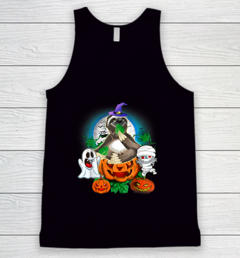 Sloth Lover Gift Pumpkin Sloth Halloween Costume Tank Top