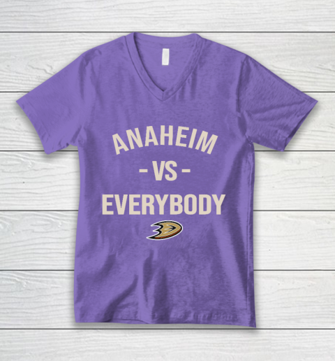 Anaheim Ducks Vs Everybody V-Neck T-Shirt 8
