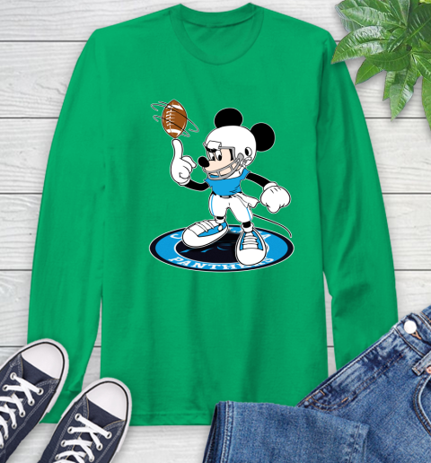 NFL Football Carolina Panthers Cheerful Mickey Disney Shirt Long Sleeve T-Shirt 8