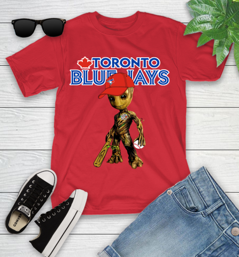 MLB Toronto Blue Jays Groot Guardians Of The Galaxy Baseball Youth T-Shirt 10