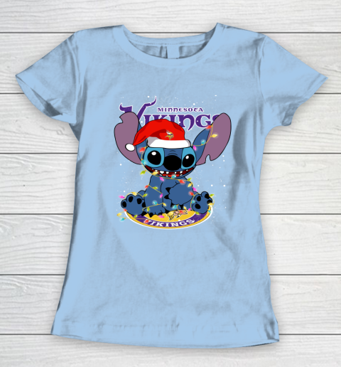 Minnesota Vikings NFL Football noel stitch Christmas Women's T-Shirt 4