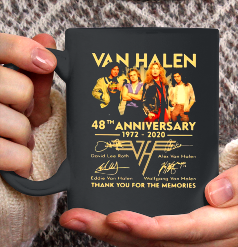 Van Halen 48th Anniversary 1972 2020 thank you for the memories signatures Ceramic Mug 11oz