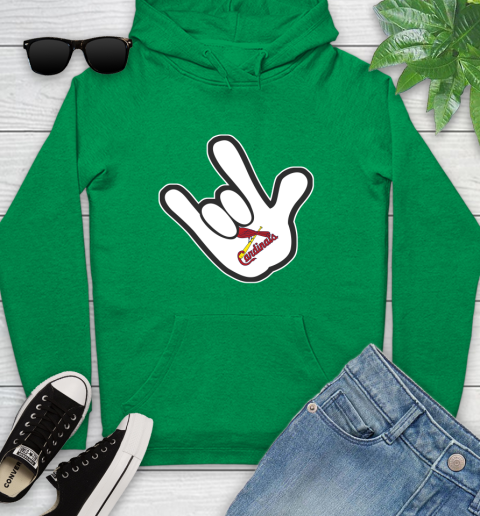 St.Louis Cardinals MLB Baseball Mickey Rock Hand Disney Youth Hoodie 7