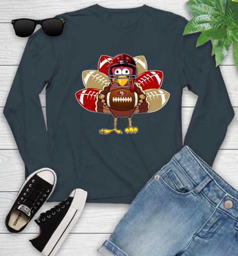 San Francisco 49ers Turkey Thanksgiving Day Youth Long Sleeve 8