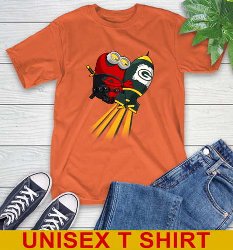 NFL Football Green Bay Packers Deadpool Minion Marvel Shirt T-Shirt 4