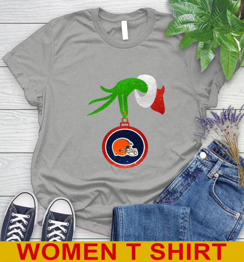 Cleveland Browns Grinch Merry Christmas NFL Football Women's T-Shirt 11