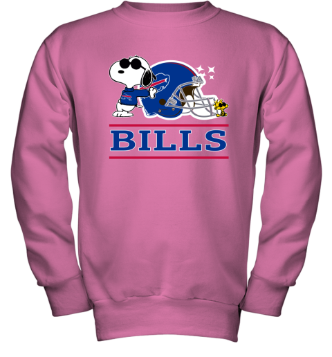 The Buffalo Bills Joe Cool And Woodstock Snoopy Mashup Youth Sweatshirt 