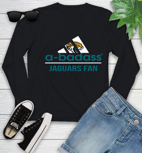 NFL A Badass Jacksonville Jaguars Fan Adidas Football Sports Youth Long Sleeve