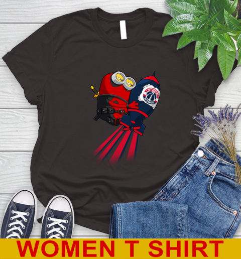 NBA Basketball Washington Wizards Deadpool Minion Marvel Shirt Women's T-Shirt 9