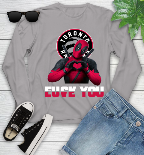 NBA Toronto Raptors Deadpool Love You Fuck You Basketball Sports Youth Long Sleeve 5