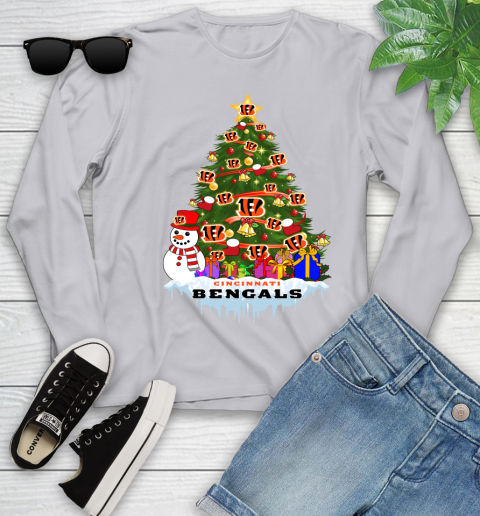 Cincinnati Bengals Merry Christmas NFL Football Sports Youth Long Sleeve 5