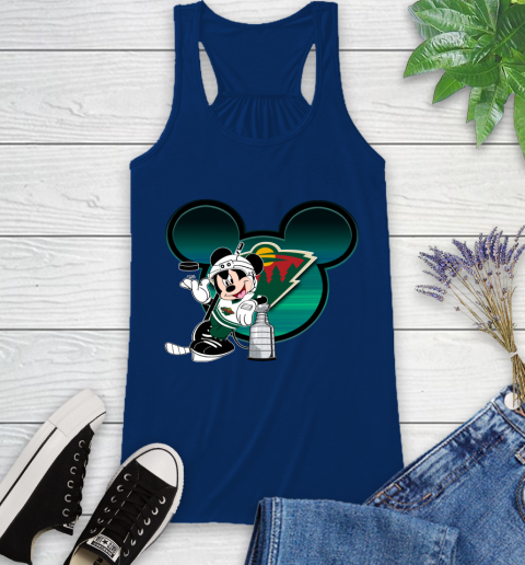 NHL Minnesota Wild Stanley Cup Mickey Mouse Disney Hockey T Shirt Racerback Tank 9