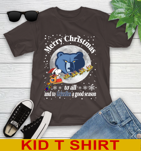 Memphis Grizzlies Merry Christmas To All And To Grizzlies A Good Season NBA Basketball Sports Youth T-Shirt 6