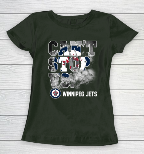 NHL Winnipeg Jets Hockey Can't Stop Vs Women's T-Shirt 4