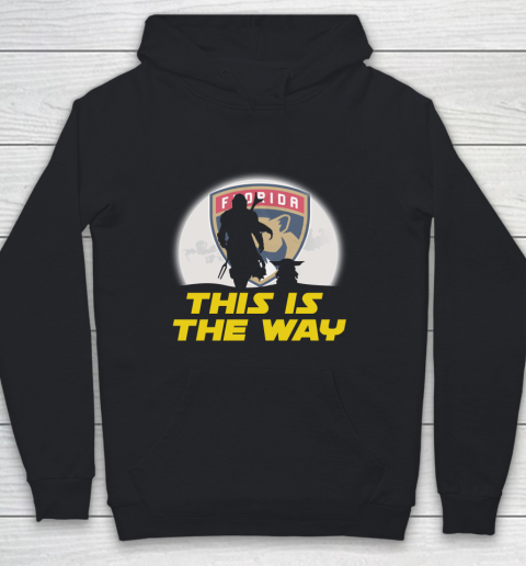 Florida Panthers NHL Ice Hockey Star Wars Yoda And Mandalorian This Is The Way Youth Hoodie