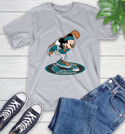 NHL Hockey San Jose Sharks Cheerful Mickey Disney Shirt T-Shirt 6