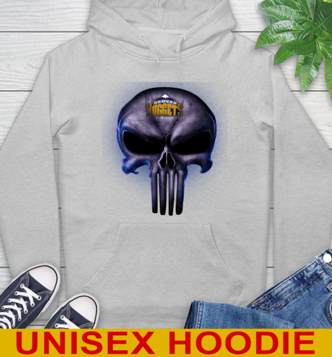 Denver Nuggets NBA Basketball Punisher Skull Sports Hoodie 6