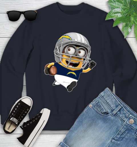 NFL San Diego Chargers Minions Disney Football Sports Youth Sweatshirt 3