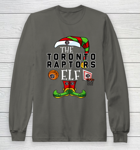 Toronto Raptors Christmas ELF Funny NBA Long Sleeve T-Shirt 5