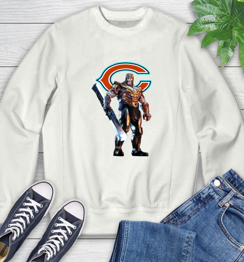 NFL Thanos Gauntlet Avengers Endgame Football Chicago Bears Sweatshirt