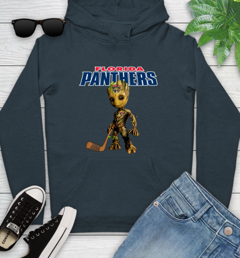Florida Panthers NHL Hockey Groot Marvel Guardians Of The Galaxy Youth Hoodie 8