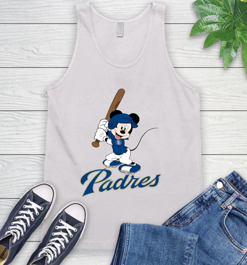 MLB Baseball San Diego Padres Cheerful Mickey Mouse Shirt Tank Top 2